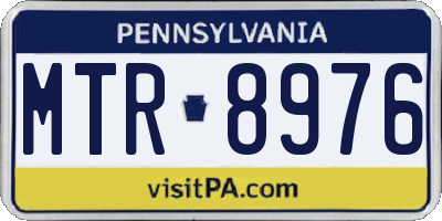 PA license plate MTR8976