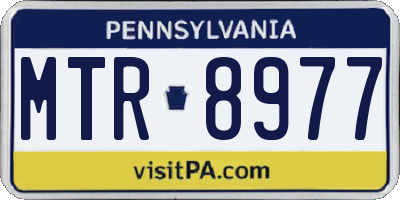PA license plate MTR8977