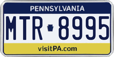 PA license plate MTR8995