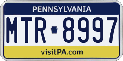 PA license plate MTR8997