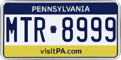 PA license plate MTR8999