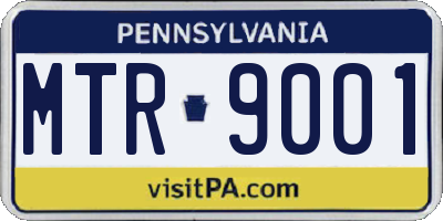 PA license plate MTR9001