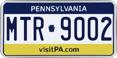 PA license plate MTR9002