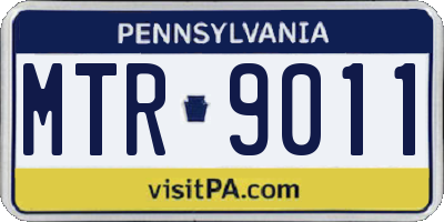 PA license plate MTR9011