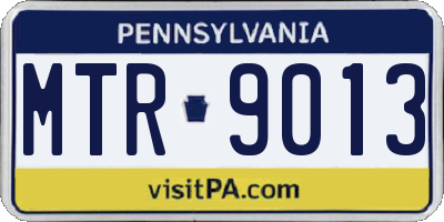 PA license plate MTR9013