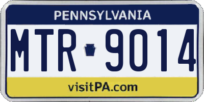 PA license plate MTR9014