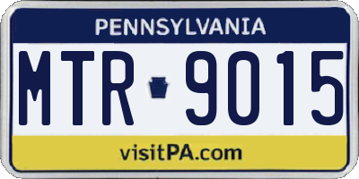 PA license plate MTR9015