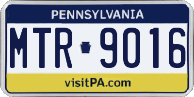 PA license plate MTR9016