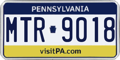 PA license plate MTR9018