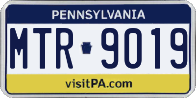 PA license plate MTR9019