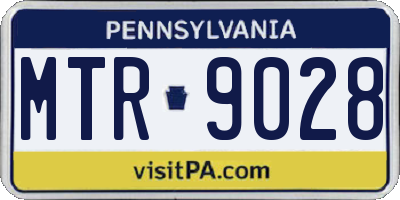 PA license plate MTR9028