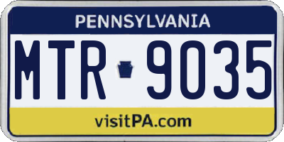 PA license plate MTR9035