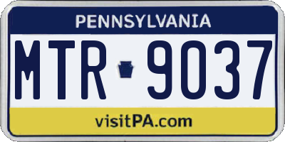 PA license plate MTR9037