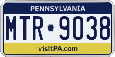 PA license plate MTR9038