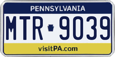 PA license plate MTR9039