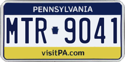 PA license plate MTR9041