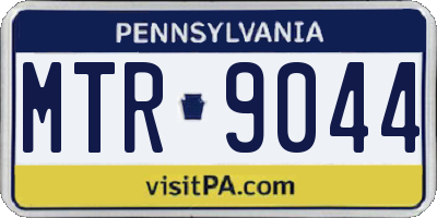 PA license plate MTR9044