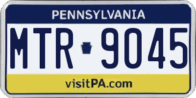 PA license plate MTR9045