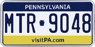 PA license plate MTR9048