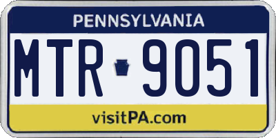 PA license plate MTR9051