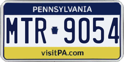 PA license plate MTR9054