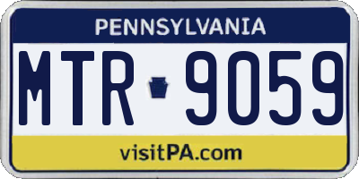 PA license plate MTR9059