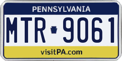 PA license plate MTR9061