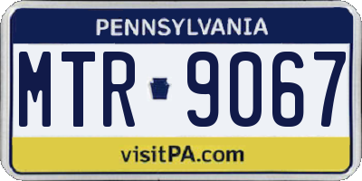 PA license plate MTR9067