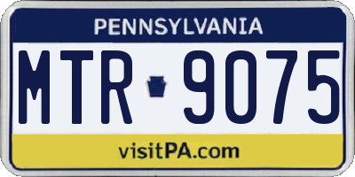 PA license plate MTR9075