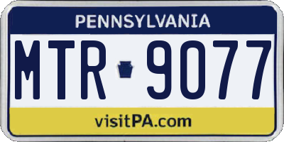 PA license plate MTR9077