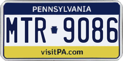 PA license plate MTR9086