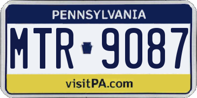 PA license plate MTR9087