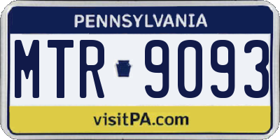 PA license plate MTR9093