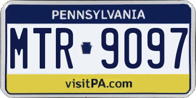 PA license plate MTR9097