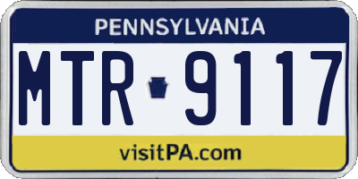 PA license plate MTR9117