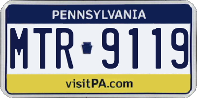 PA license plate MTR9119