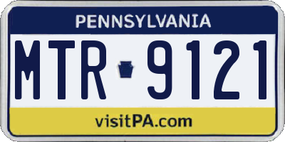 PA license plate MTR9121