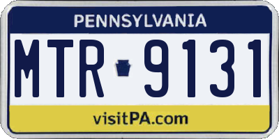 PA license plate MTR9131