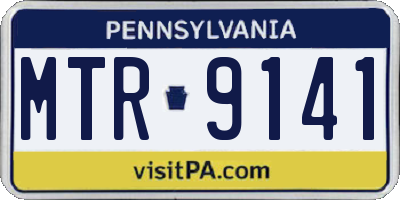 PA license plate MTR9141
