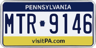 PA license plate MTR9146