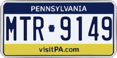 PA license plate MTR9149