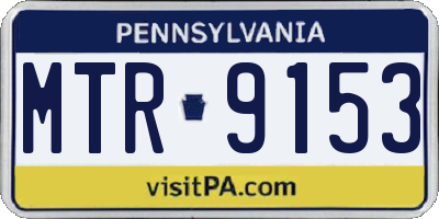 PA license plate MTR9153