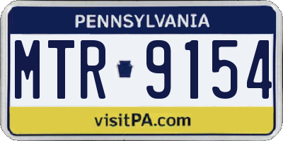 PA license plate MTR9154
