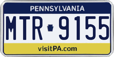PA license plate MTR9155