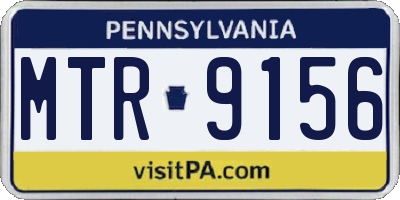 PA license plate MTR9156