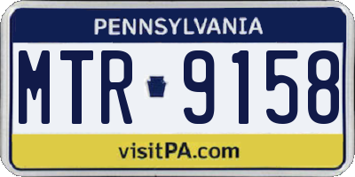 PA license plate MTR9158