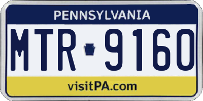PA license plate MTR9160