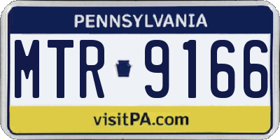 PA license plate MTR9166