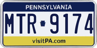 PA license plate MTR9174
