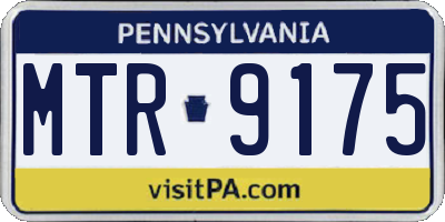 PA license plate MTR9175